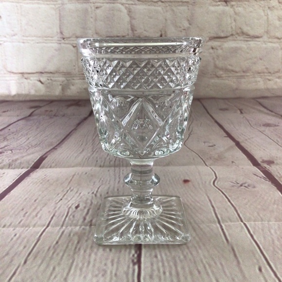 Vintage Imperial Glass Cape Cod Pattern Clear Pedestal Goblet - Picture 1 of 6